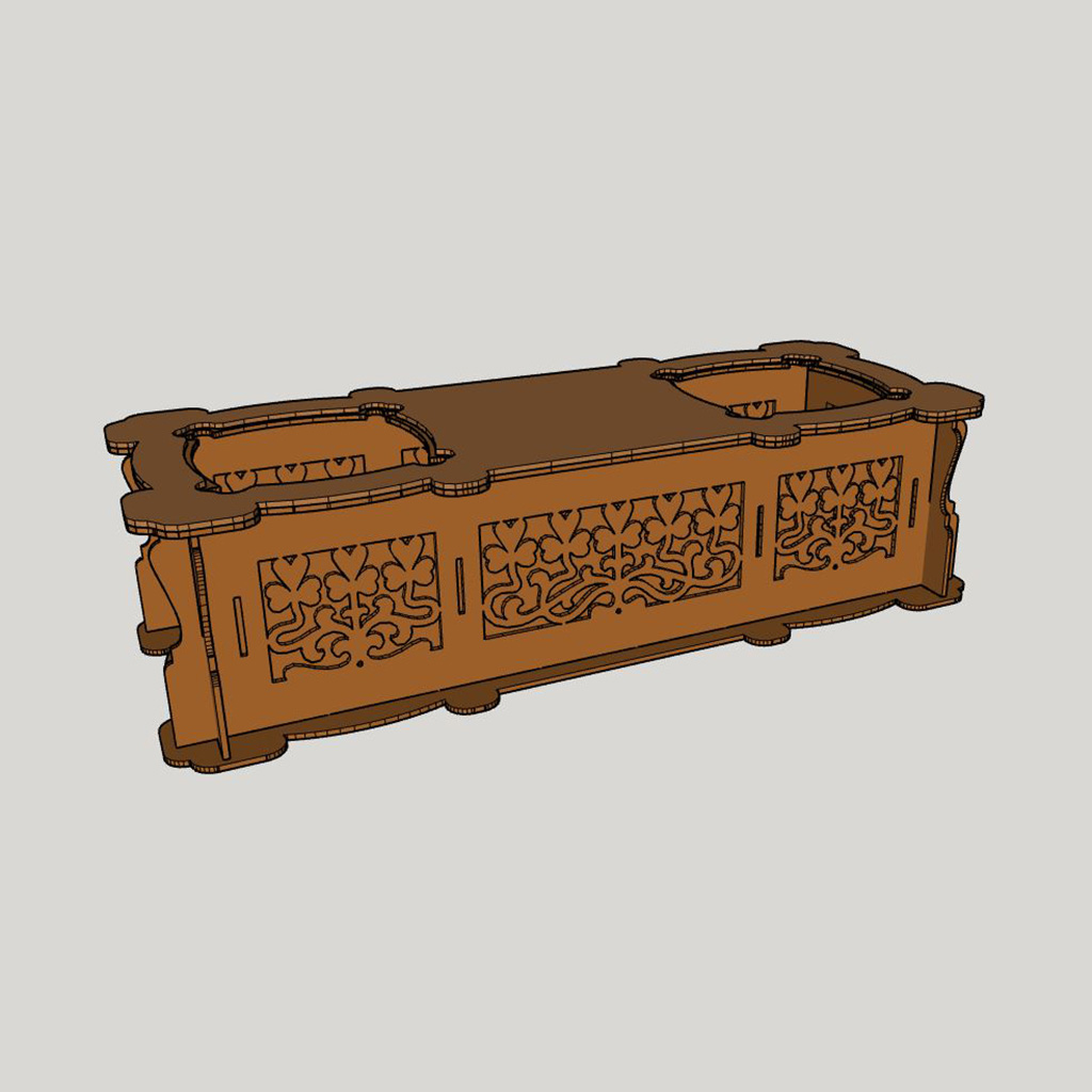 خرید و دانلود طرح برش لیزر جعبه گل نگار - Image 2