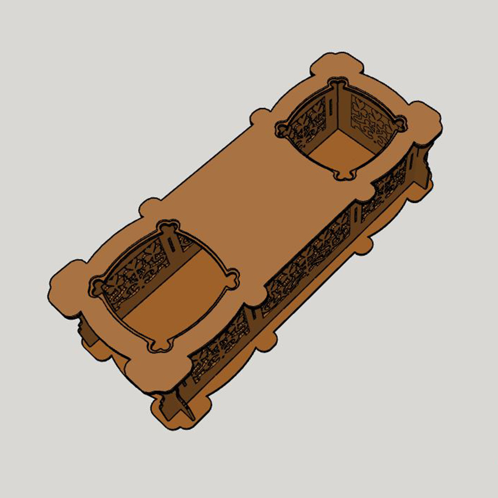 خرید و دانلود طرح برش لیزر جعبه گل نگار - Image 3